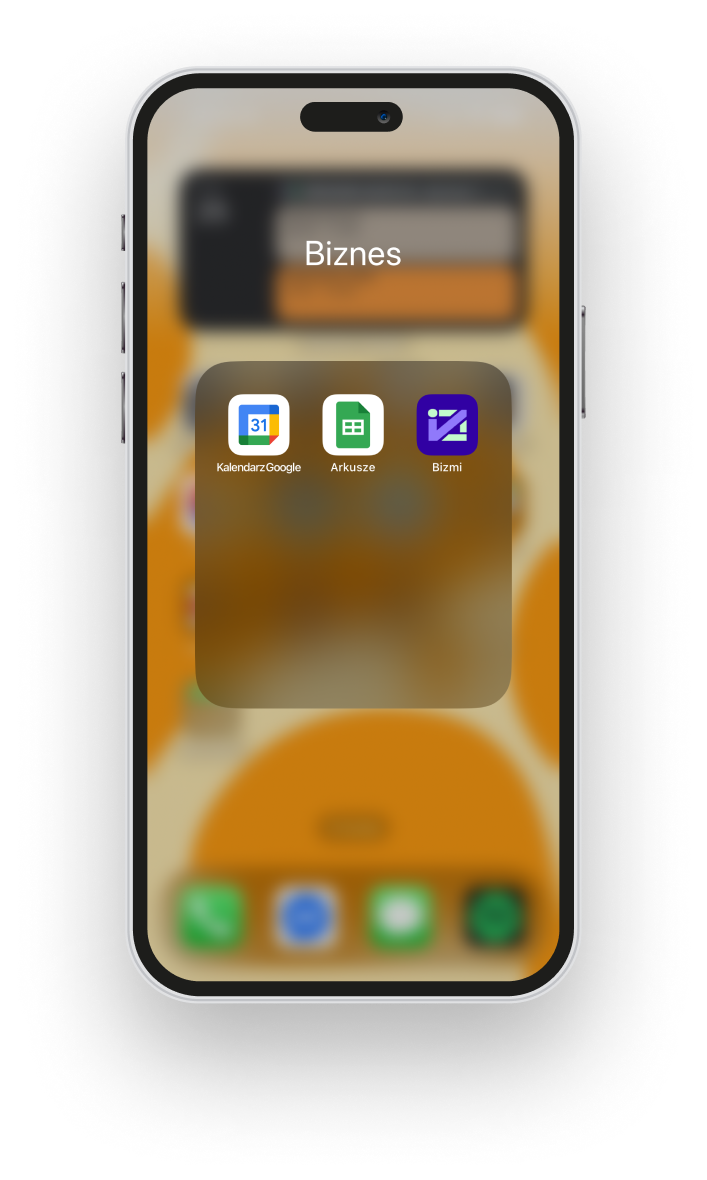Aplikacja BIZMI® – widok w telefonie